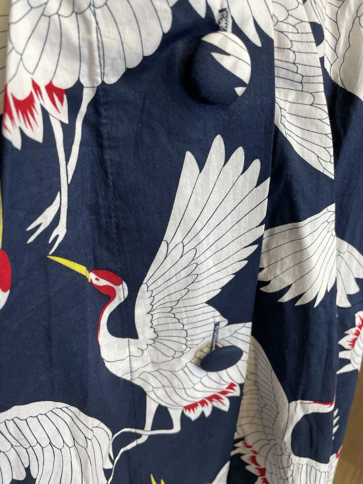 Ann Navy Crane Pocketed Dress - Image 5