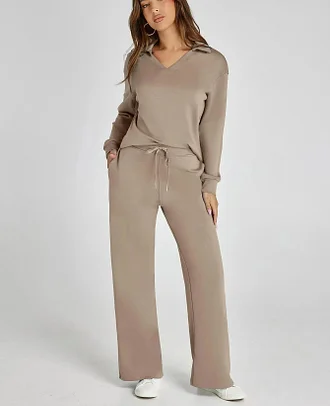 Women’s 2-Piece Casual Long Sleeve Sweatsuit Set - Image 3