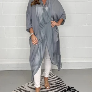 Silky Breeze V-Neck Loose Fit Top