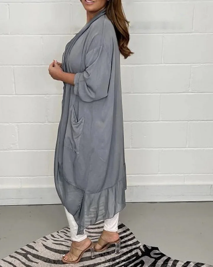 Silky Breeze V-Neck Loose Fit Top - Image 6