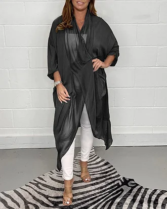 Silky Breeze V-Neck Loose Fit Top - Image 4