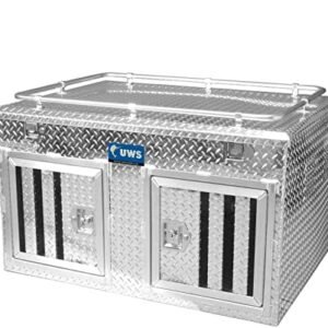 UWS Double-Door Dog Box w/ Full Enclosure & Storage – 48″x48″ – DB-4848N