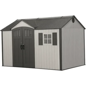 Lifetime 12.5 Ft. x 8 Ft. High-Density Polyethylene (Plastic) Outdoor Storage Shed with Steel-Reinforced Construction