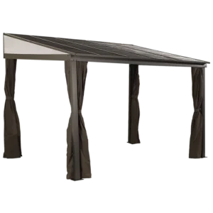 Sojag 500-9165470 10 x 12 ft. Portland No 53 Wall Gazebo Steel Roof