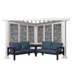 Backyard Discovery Ridgedale Traditional Pergola with Built-in Conversation Seating